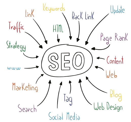 SEO chart in Digital Marketing